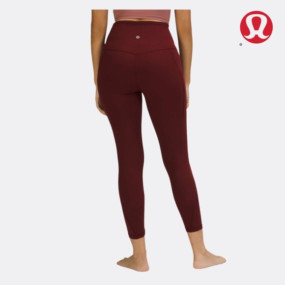 NWT Lululemon Align High Rise 25" Leggings with Pockets | Red Merlot | Size 2 - Picture 1 of 7